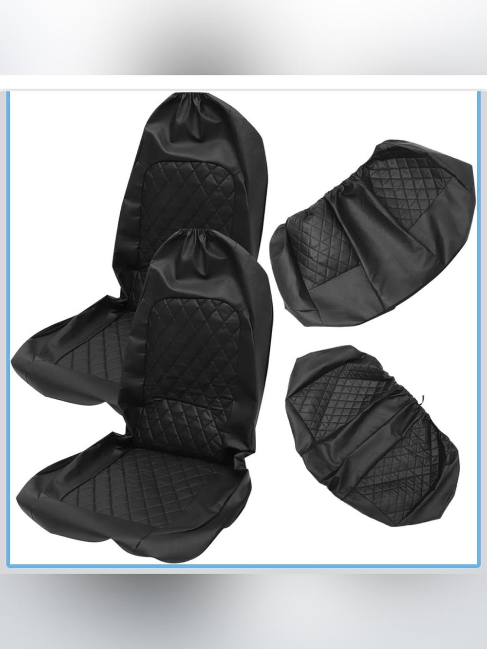 New Open Bag 9-Piece Universal PU Leather Car Seat Cover Set for Seasons